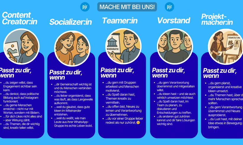 Engagiere dich in der politischen Bildung – Das geht bei uns! Engagiere dich in der politischen Bildung – Das geht bei uns!